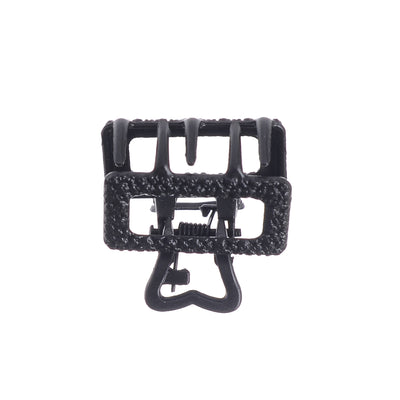 Kart Tok square hair clip, consisting of two pieces, black color