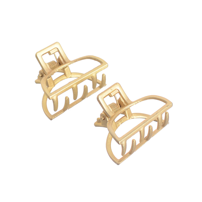 Kart Tok hair clip, semi-circle shape, consisting of two pieces, golden color