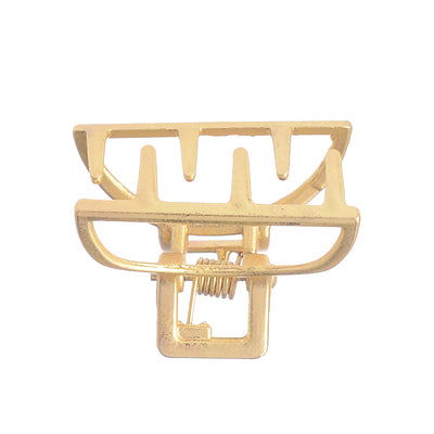 Kart Tok hair clip, semi-circle shape, consisting of two pieces, golden color