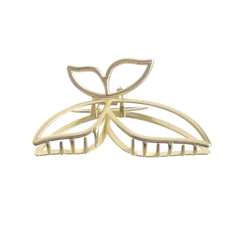 Metal butterfly hair clip, golden color