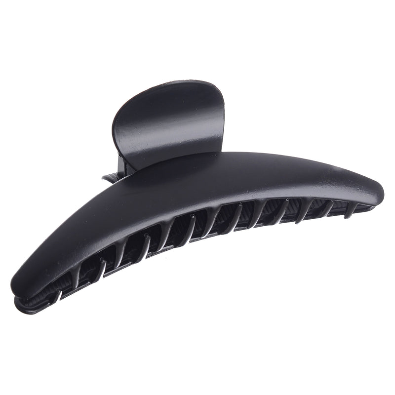 Dolphin-shaped metal hair clip, black color