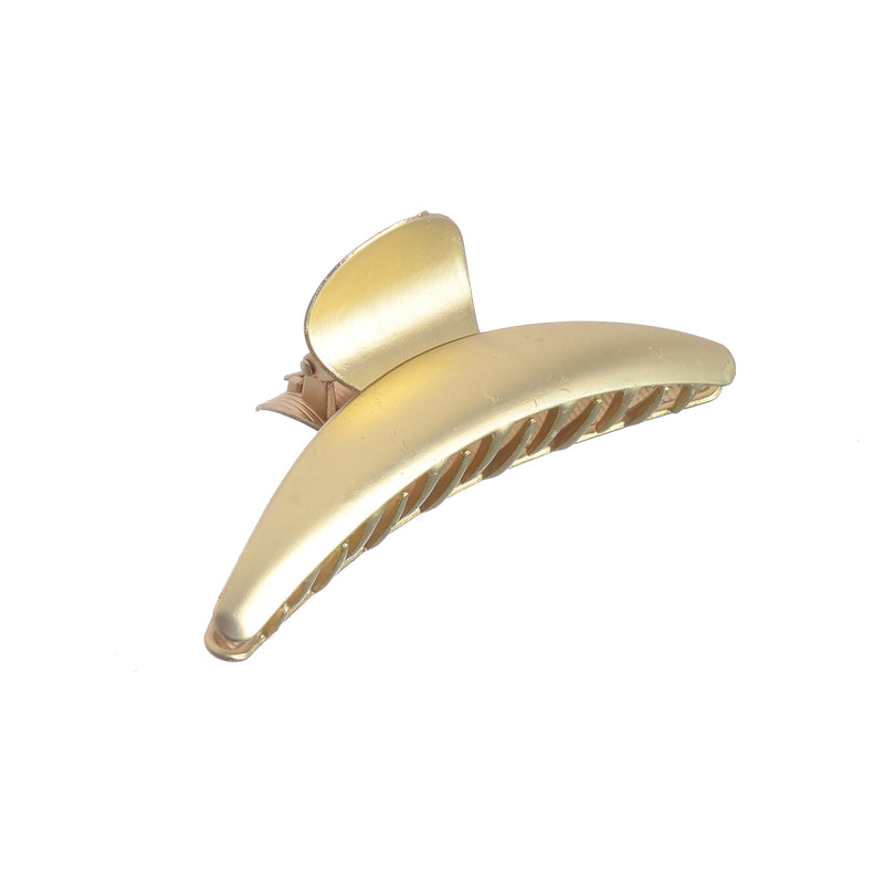 Dolphin-shaped metal hair clip, golden color