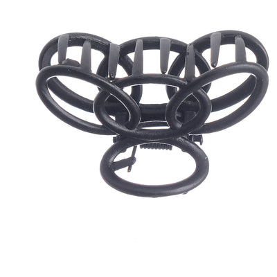 Hair clip, circle-shaped, made of metal, black color