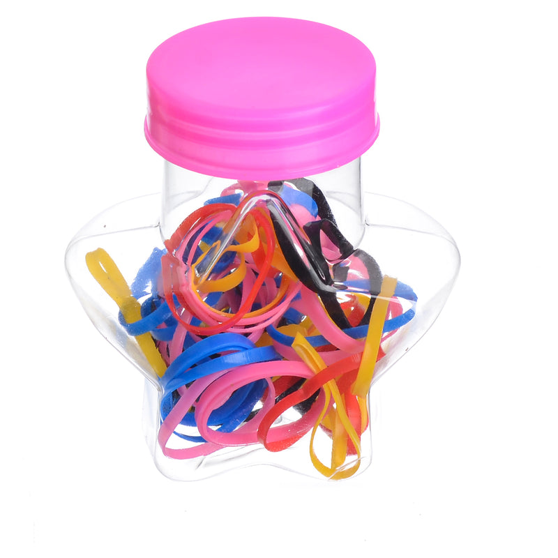 Colorful star-shaped elastic hair bands, 80 pieces, different colors