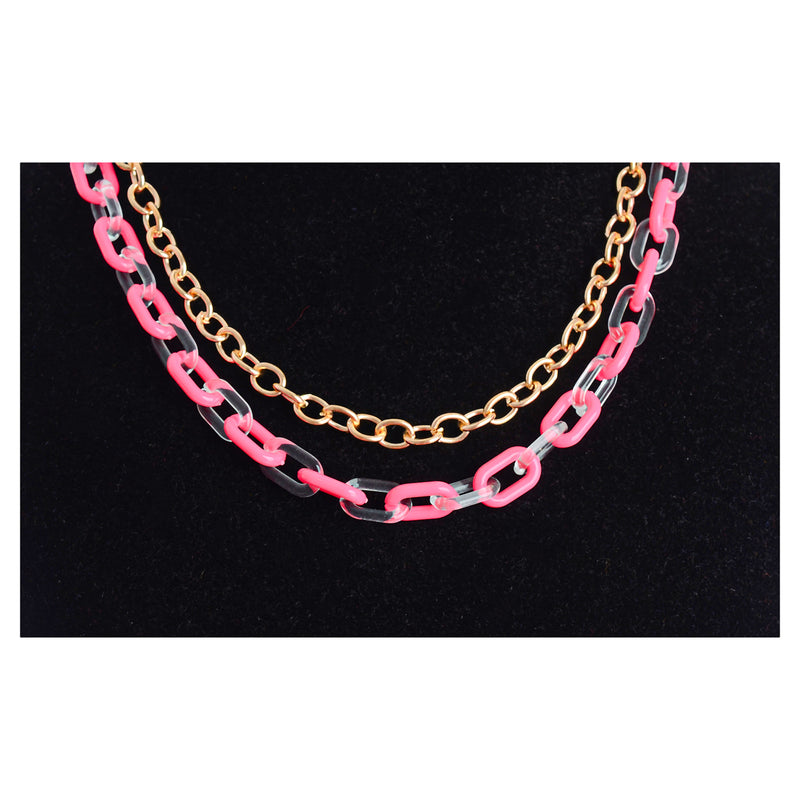 Two-layer chain intertwined in a chain-like manner