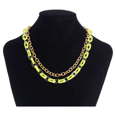 Two-layer chain intertwined in a chain-like manner