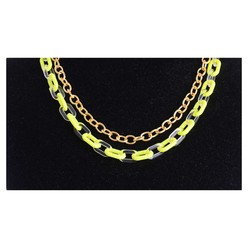 Two-layer chain intertwined in a chain-like manner