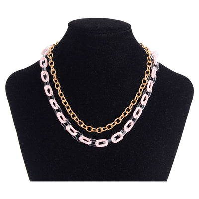 Two-layer chain intertwined in a chain-like manner