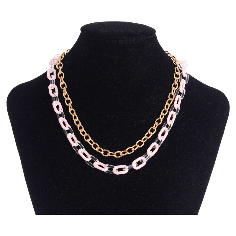 Two-layer chain intertwined in a chain-like manner