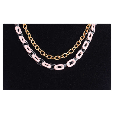Two-layer chain intertwined in a chain-like manner