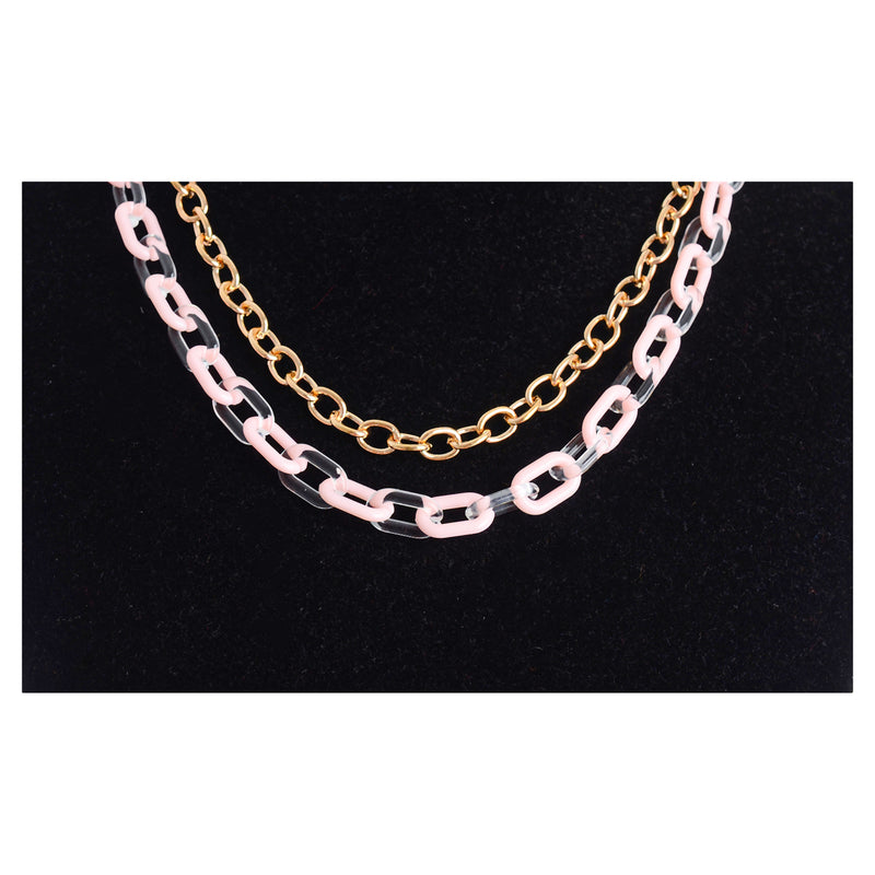 Two-layer chain intertwined in a chain-like manner