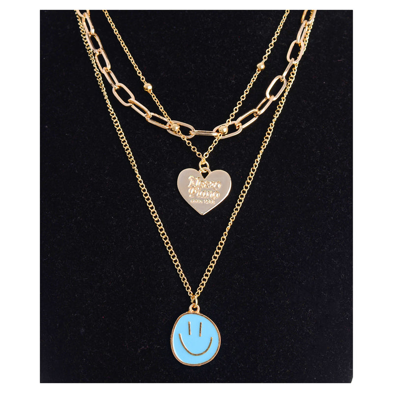 3-layer chain, Ismail shape, with a heart and a gold chain