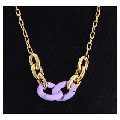 Linked link chain, gold colour