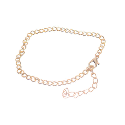 Hand chain, 3 separate layers, butterfly-shaped chain with a white gold bead