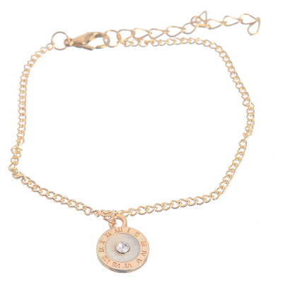 Hand strap, 3 separate layers, white pendant-shaped chain, golden colour