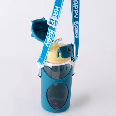 زجاجة مياه تصميم دب سعه 350 مل لون بترولي