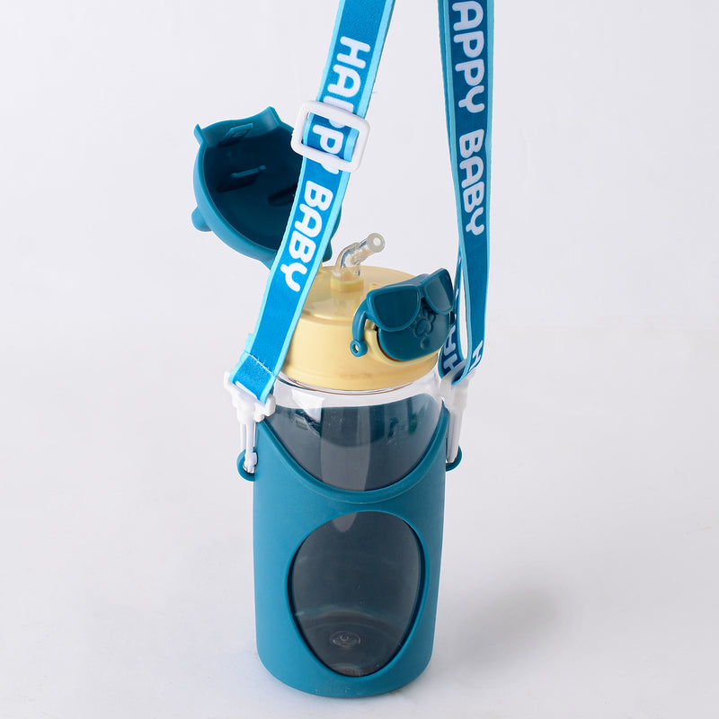 زجاجة مياه تصميم دب سعه 350 مل لون بترولي
