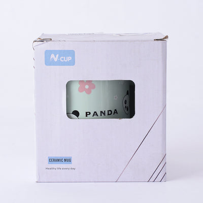 مج سيراميك حراري شكل (Panda ) لون أخضر