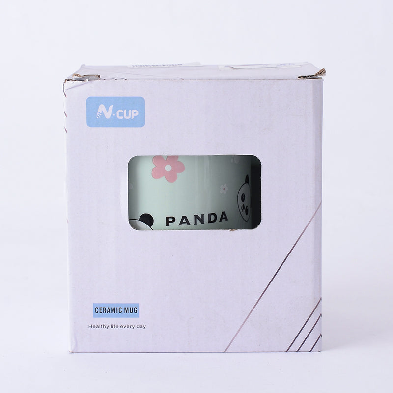 مج سيراميك حراري شكل (Panda ) لون أخضر