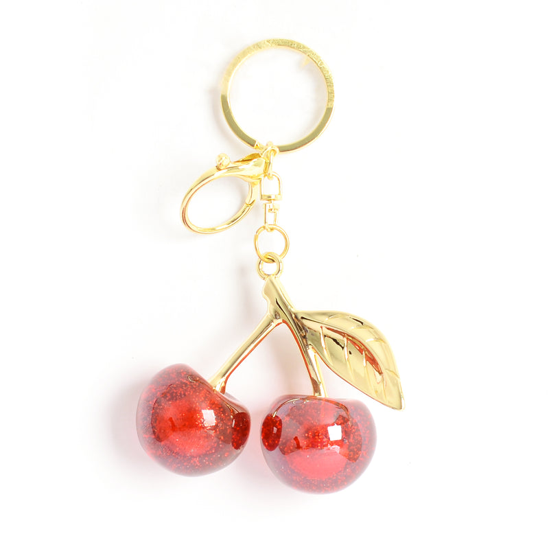 ميدالية و سلسلة مفاتيح ودلايه شنطة يد بتصميم كريز لون أحمر*ذهبي