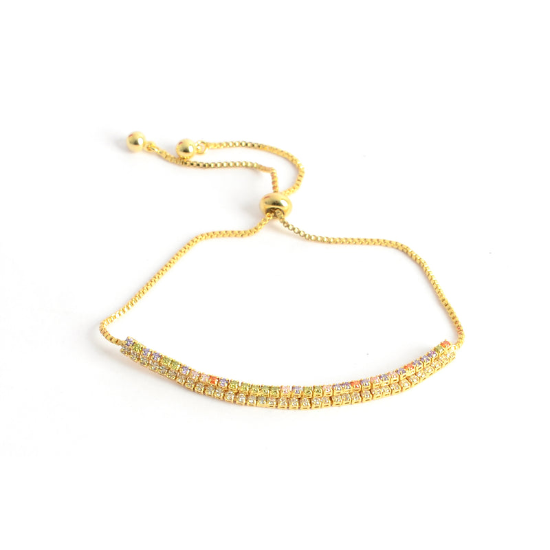 انسيال نسائي أنيق بتصميم عصري بفصوص زركون الملونة