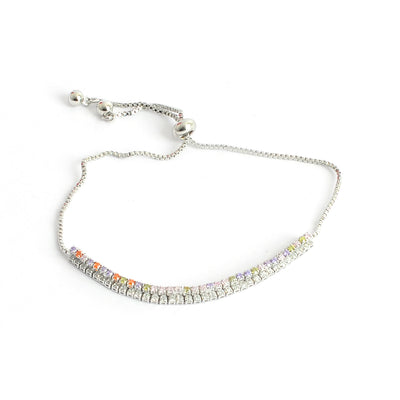 انسيال نسائي أنيق بتصميم عصري بفصوص زركون الملونة