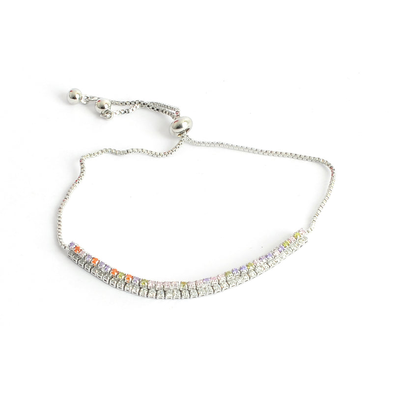 انسيال نسائي أنيق بتصميم عصري بفصوص زركون الملونة