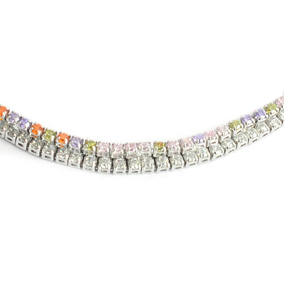 انسيال نسائي أنيق بتصميم عصري بفصوص زركون الملونة