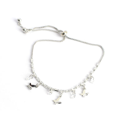 أنسيال يد بدلايات فراشات بفصوص زركون