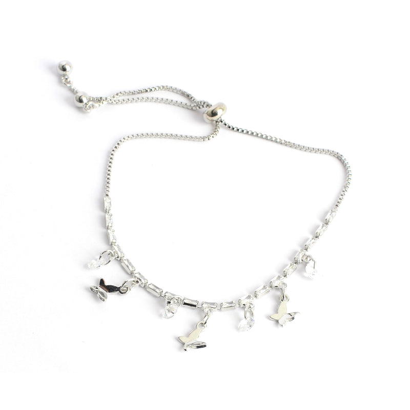 أنسيال يد بدلايات فراشات بفصوص زركون