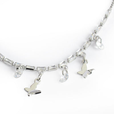 أنسيال يد بدلايات فراشات بفصوص زركون