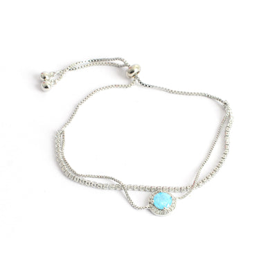 انسيال نسائي أنيق بتصميم عصري مزين بحجر دائري