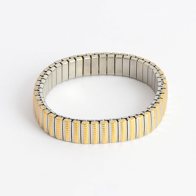 سوار يد مطاطي مرن بلون الذهبي والفضي