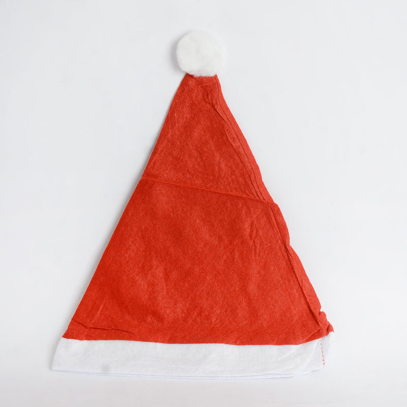 قبعة كريسماس بابا نويل  بلون أحمر وأبيض