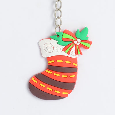 ميدالية مفاتيح كريسماس بتصميم جوارب