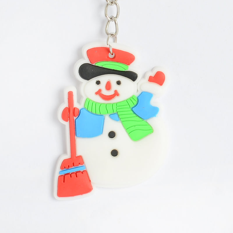 ميدالية مفاتيح كريسماس بتصميم رجل الثلج