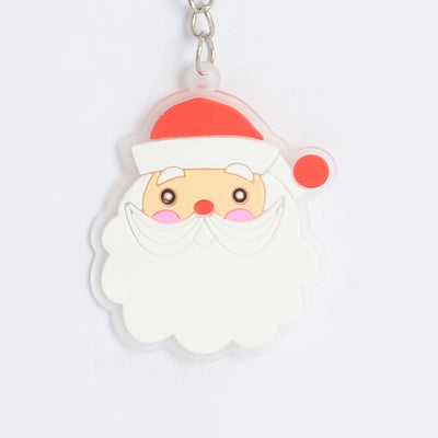 ميدالية مفاتيح كريسماس بتصميم وجة بابا نويل