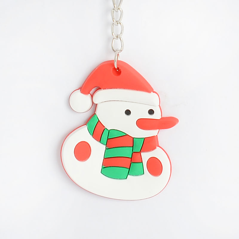 ميدالية مفاتيح كريسماس بتصميم رجل الثلج