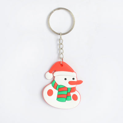 ميدالية مفاتيح كريسماس بتصميم رجل الثلج