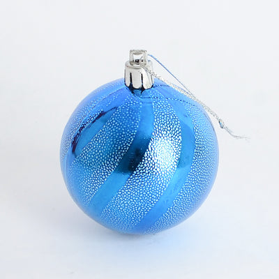 طقم كرات تزيين لشجرة الكريسماس مكوّن من 6كرات بلمعة الميتالك