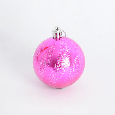 طقم كرات تزيين لشجرة الكريسماس مكوّن من 6كرات بلمعة الميتالك