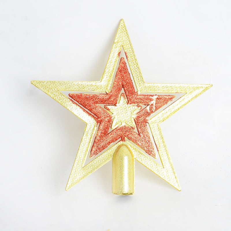 نجمة تزيين قمة شجرة الكريسماس تصميم طبقات