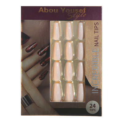 A box of short artificial nails, 24 pieces