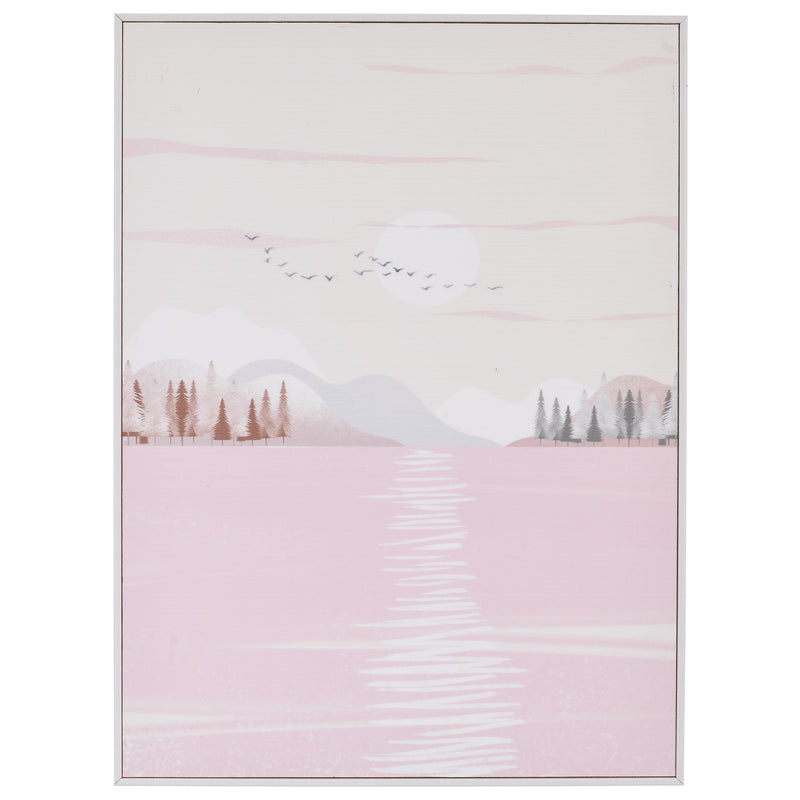 3 pink wall frames, size 40 x 30 cm 