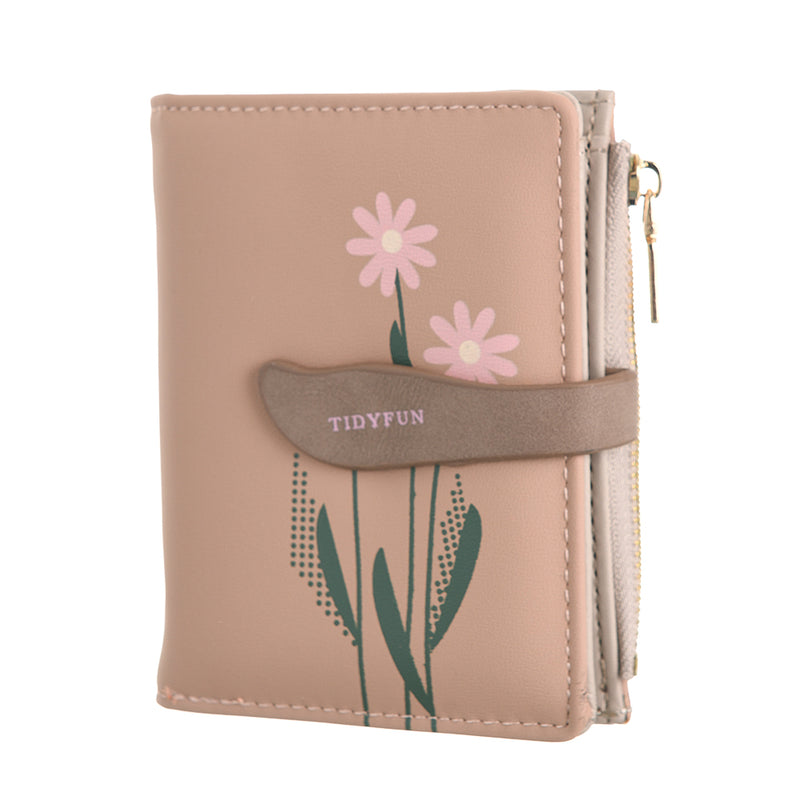 Leather pocket wallet for girls and women