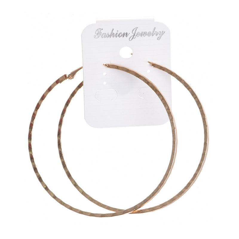 حلق دائرة مزخرفه صغيرة من Fashion Jewellery ذهبي