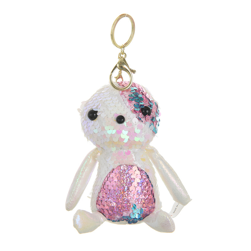 Teddy bear medallion with pearl sequins