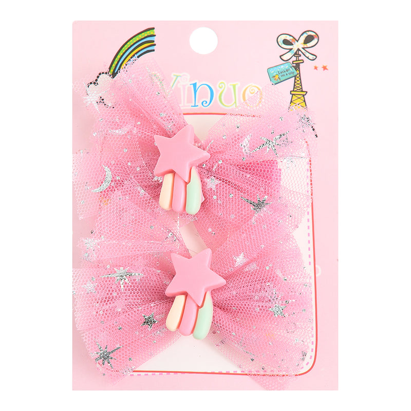 Elastic hair clip for girls, 2 pieces