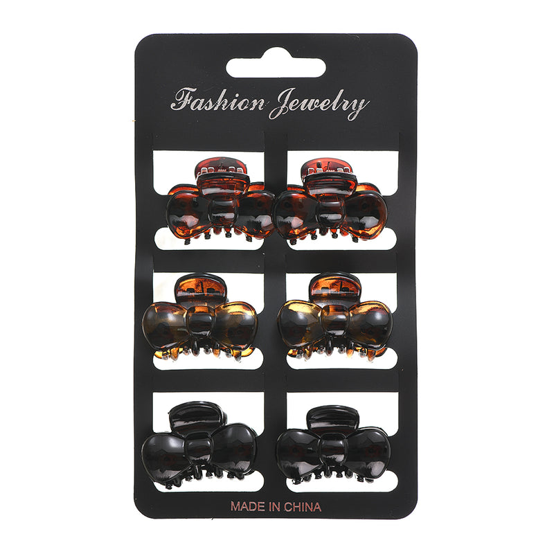 Fashion Jewelery A set of hair clips, 6 pieces, multi-colored