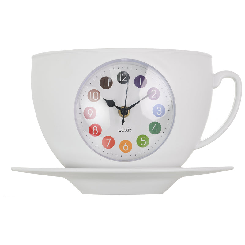 Cup-shaped wall clock - white